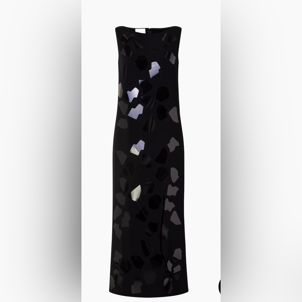 Akris Punto Lasercut Crêpe Tunic Dress with XL Kaleidoscope Sequin Tunic,2,$1690